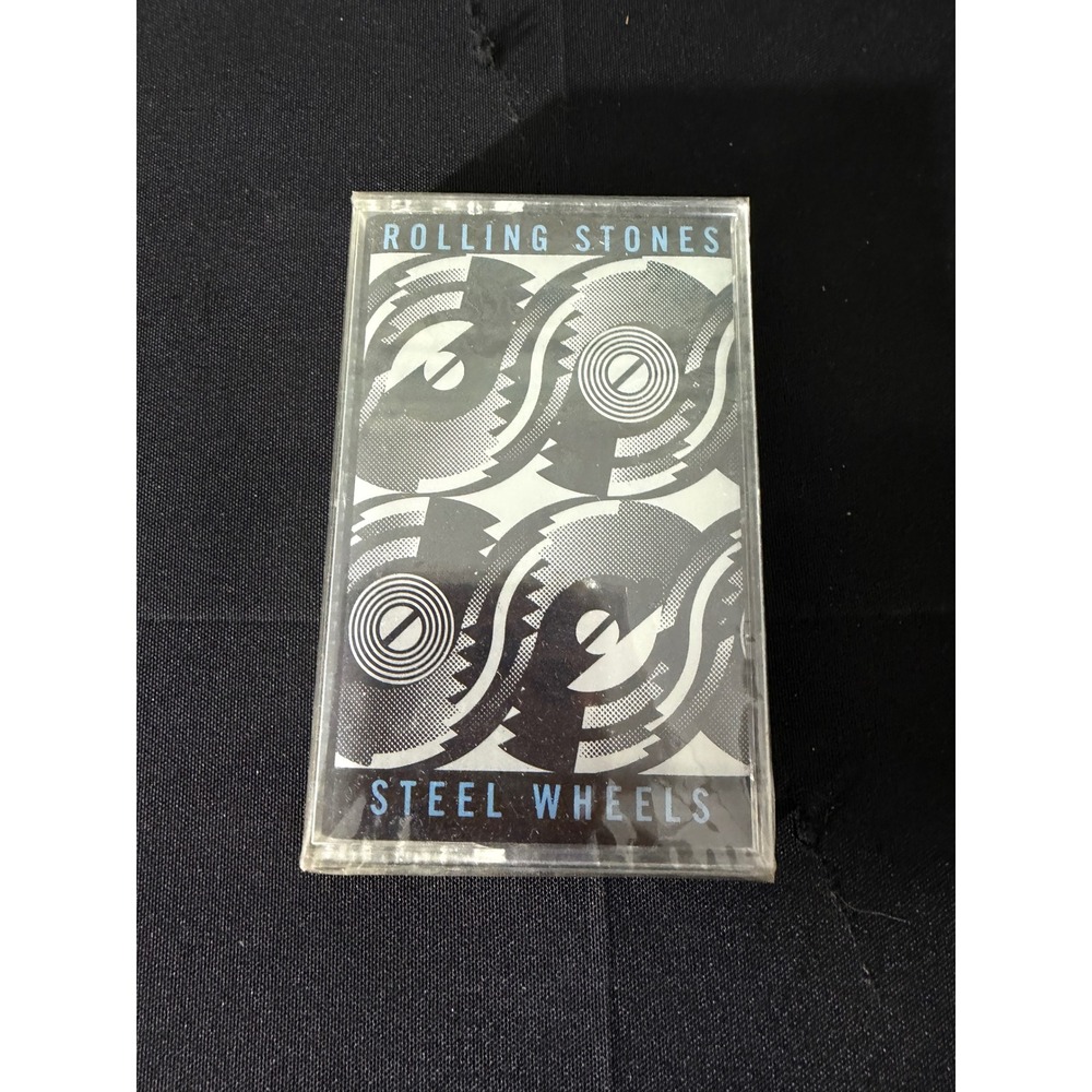 Rolling Stones Cassette Tape OS Black NEW Sealed Steel Wheels 1989 Rock 45333